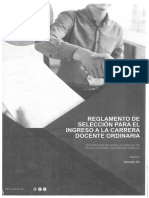 Reglamento de Selección para El Ingreso A La Carrera Docente Ordinario - v04