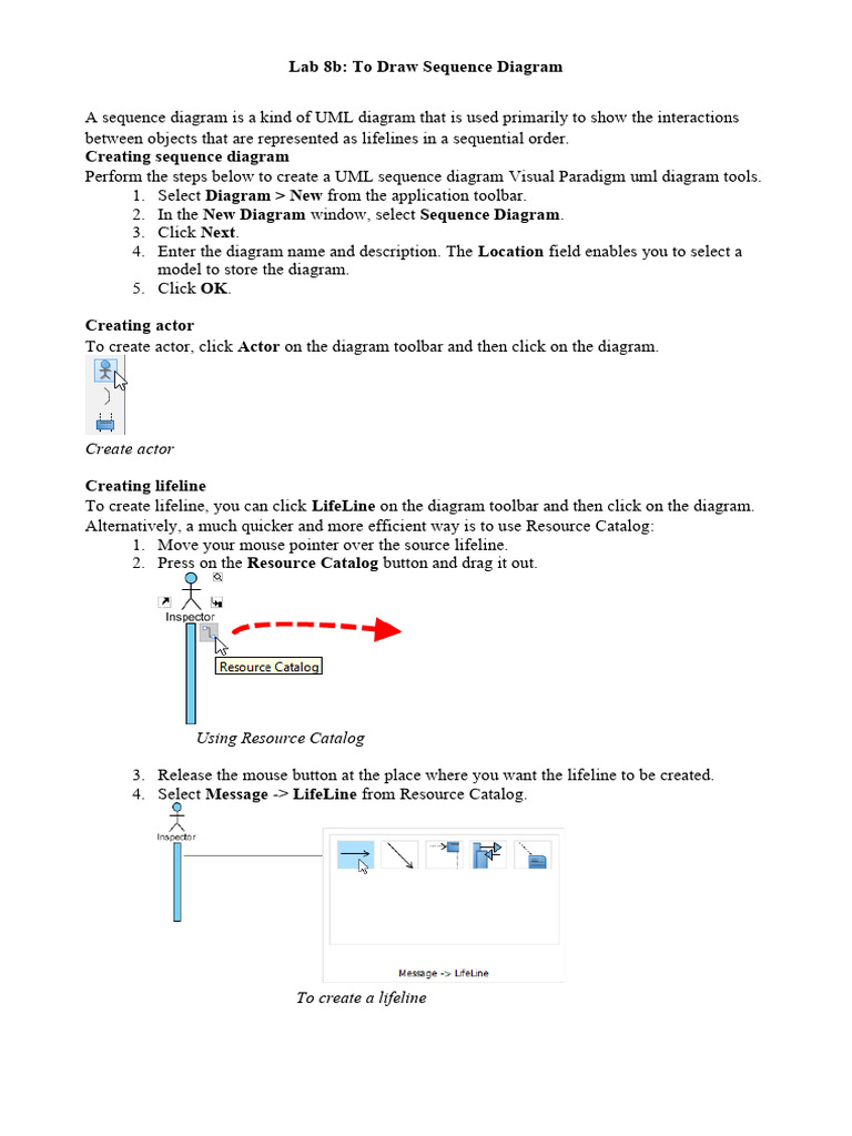 Quick Guide to Sequence Diagram Editing | PDF