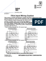 FX3S Input Wiring Caution