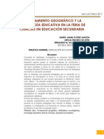 El Pensamiento Geográfico Y La Tecnología Educativa en La Feria de Ciencias en Educación Secundaria