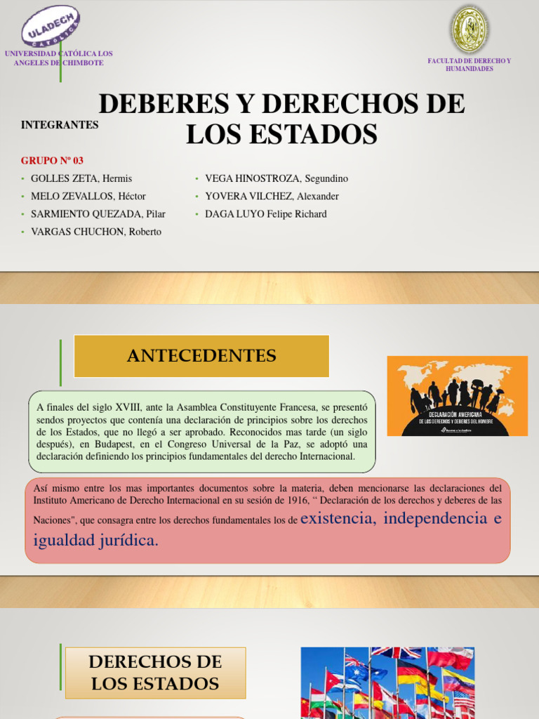 Derechos y Deberes de los Estados | PDF