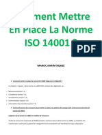 Comment Mettre en Place La Norme ISO 14001