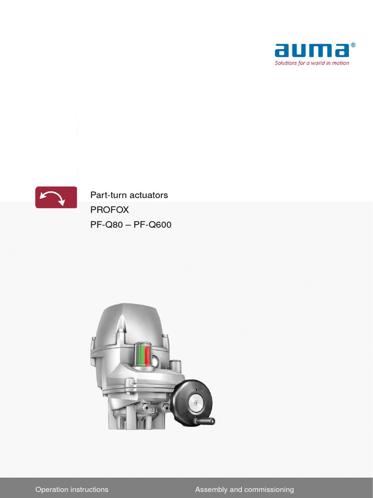 AUMA Profox PF-Q80 Actuator Manual | PDF | Electromagnetic Interference ...