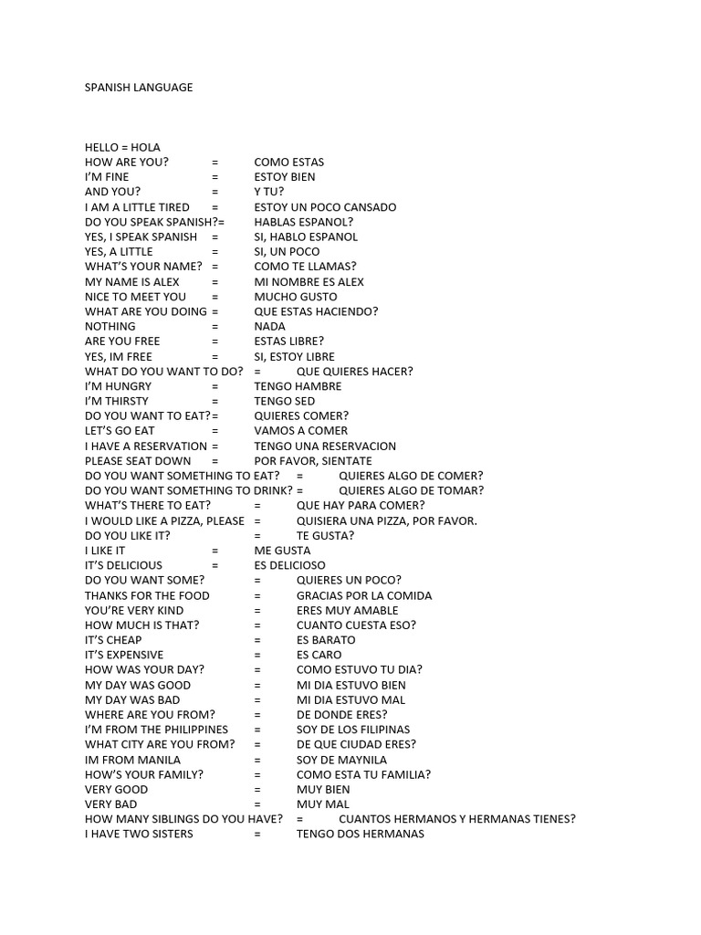 Spanish Language | PDF