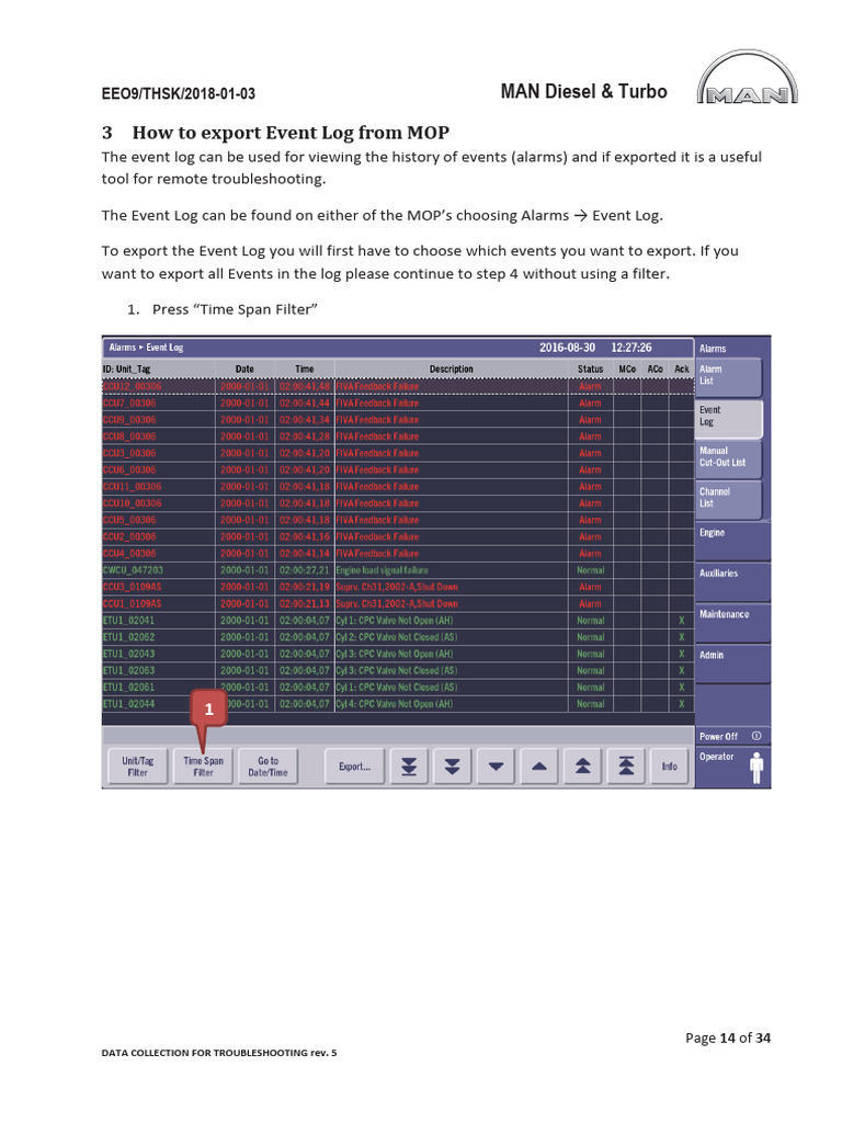 Exporting Event Logs from MOP | PDF