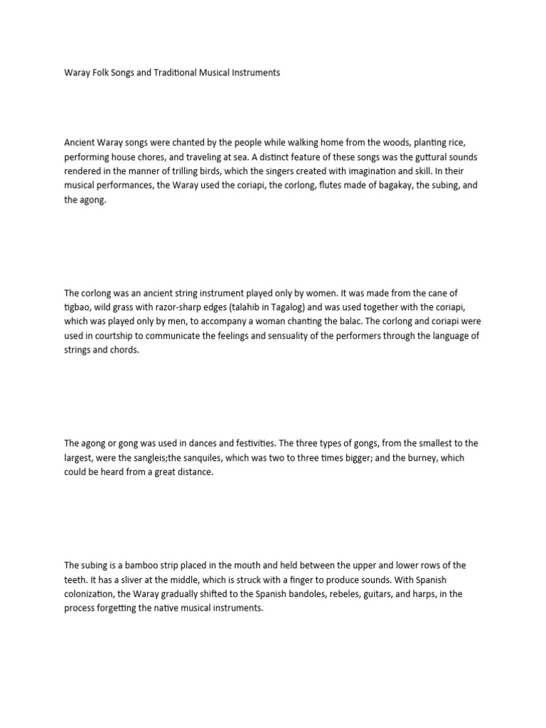 Waray Folk Song-WPS Office | PDF