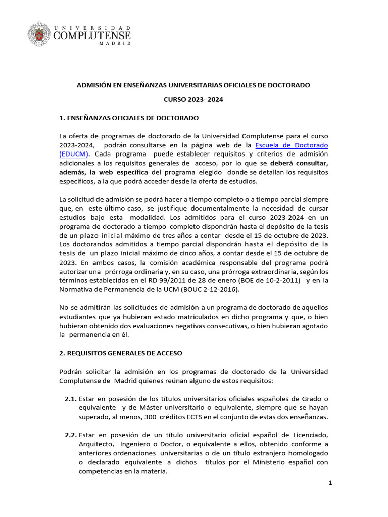 Pdf info general doctorado pdf educaci n m s alta doctorado