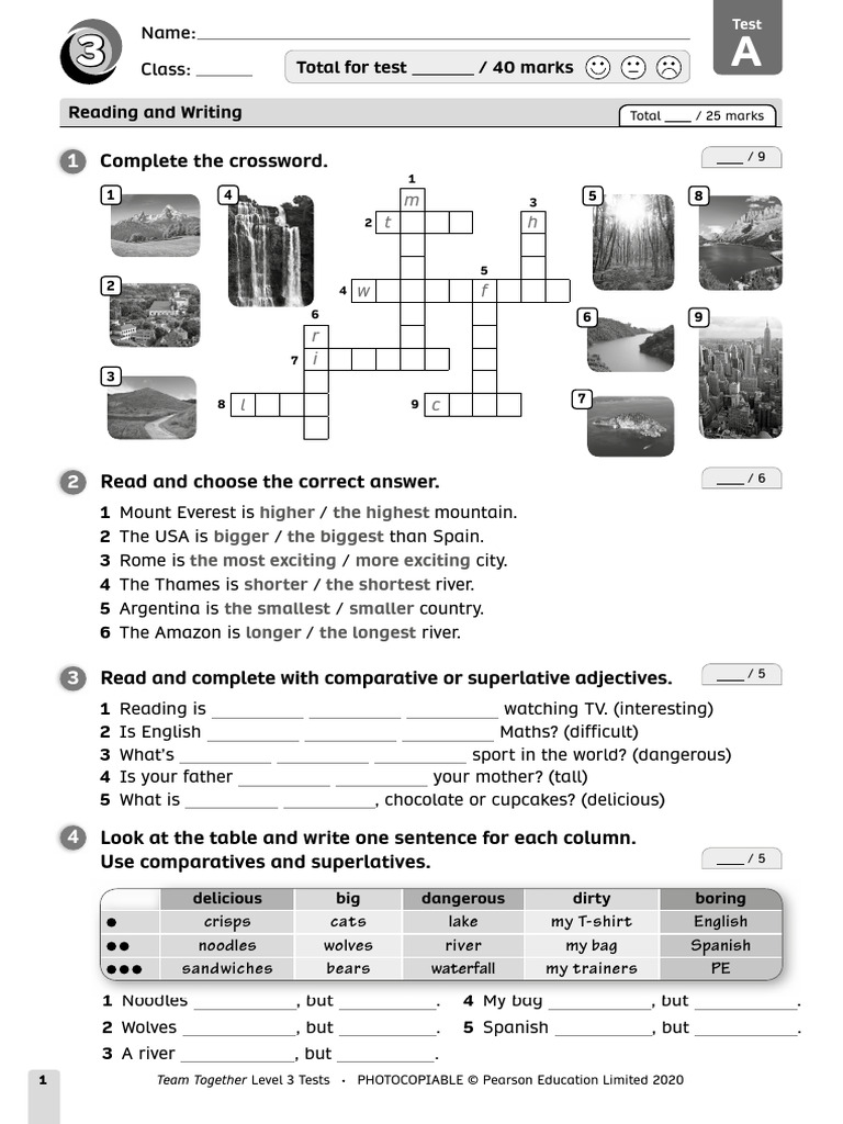 TT3 Tests Unit 3A | PDF