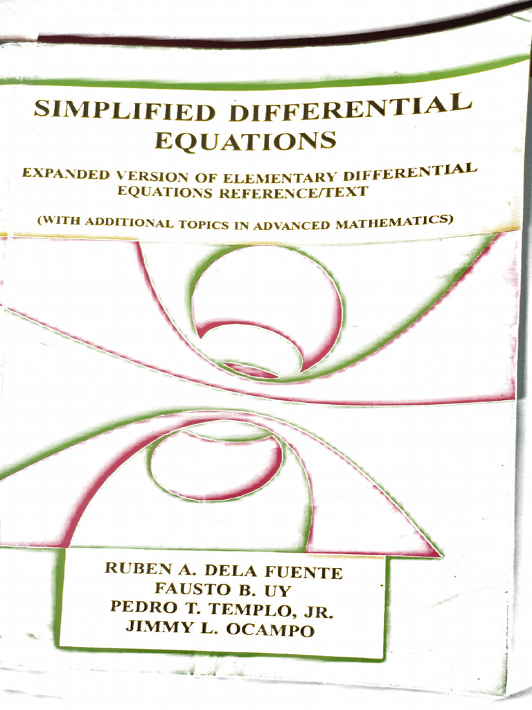Simplified differential equations by dela fuente et al pdf