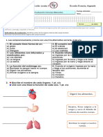 Evaluación 1 Ciencias N