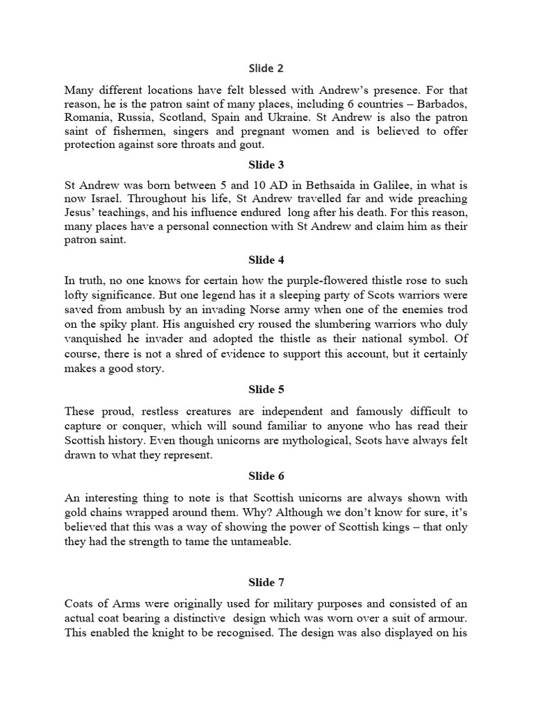 Sem 1. National Symbols of Scotland | PDF