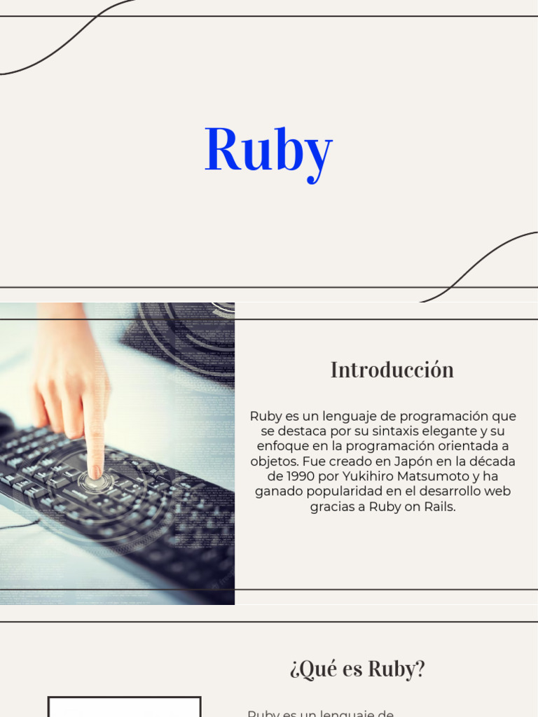 Introducción a Ruby para Desarrolladores | PDF