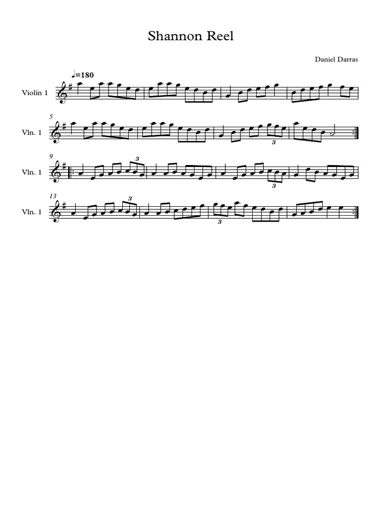 Shannon Reel Partitura Completa Pdf