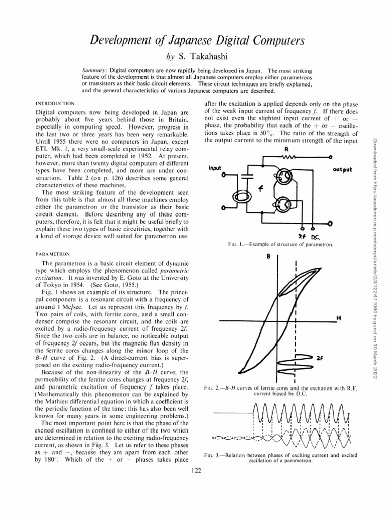 Advances in Parametron Technology | PDF