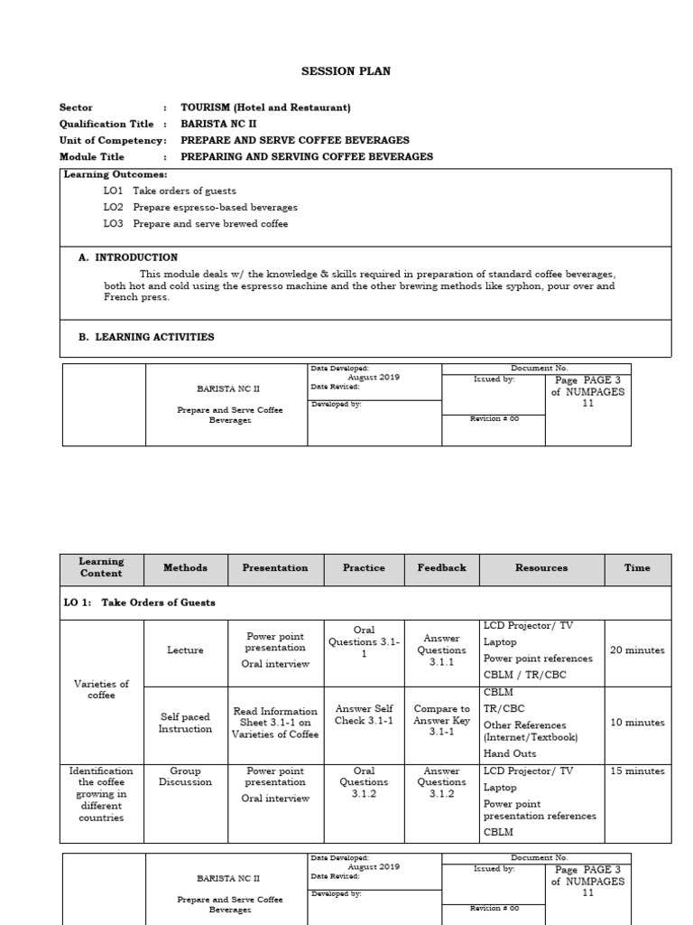 Session Plan Template 2 PDF