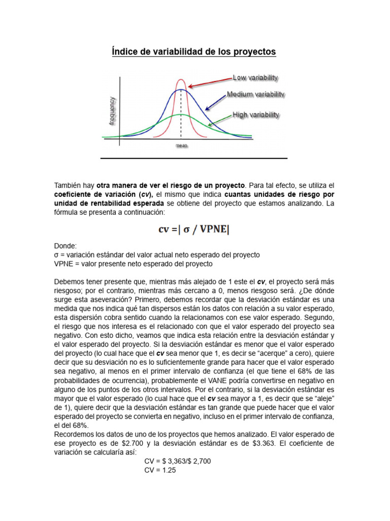 Tema Índice de Variabilidad de Los Proyectos | PDF