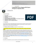 U.S. Navy Office of Naval Intelligence Worldwide Threat to Shipping (WTS) Report,  30 August - 27 September 2023