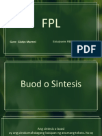 FPL Buod o Sintesis by Papi