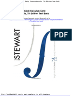 2011 Single Variable Calculus Early Transcendentals 7th Edition Test Bank