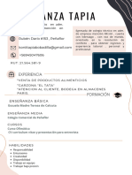 CV Currículum Hoja de Vida Minimalista Profesional Fondo Blanco