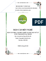 Báo Cáo Rèn Nghề: Trường Đại Học Nông Lâm Thành Phố Hồ Chí Minh Bộ Môn Công Nghệ Hóa Học