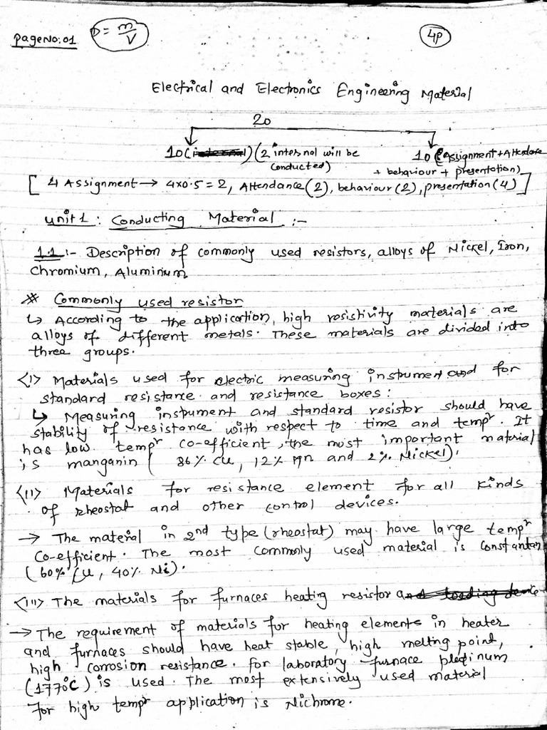 Electrical Engineering Materialfor Dee Handouts Pdf