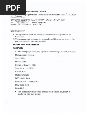 Agent Agreement