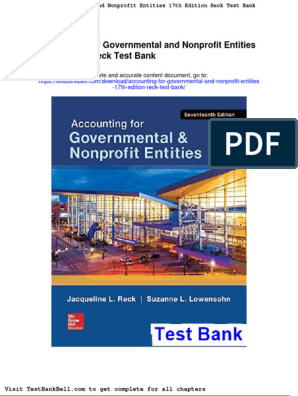 SOLUTION: Pdfcoffee com accounting governmental nonprofit entities 17th  edition reck test bank pdf free - Studypool