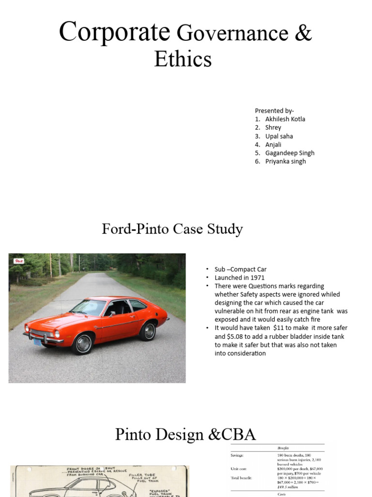 ford pinto case study answers