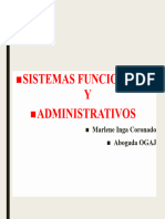 Los Sistemas Funcionales y Administrativos