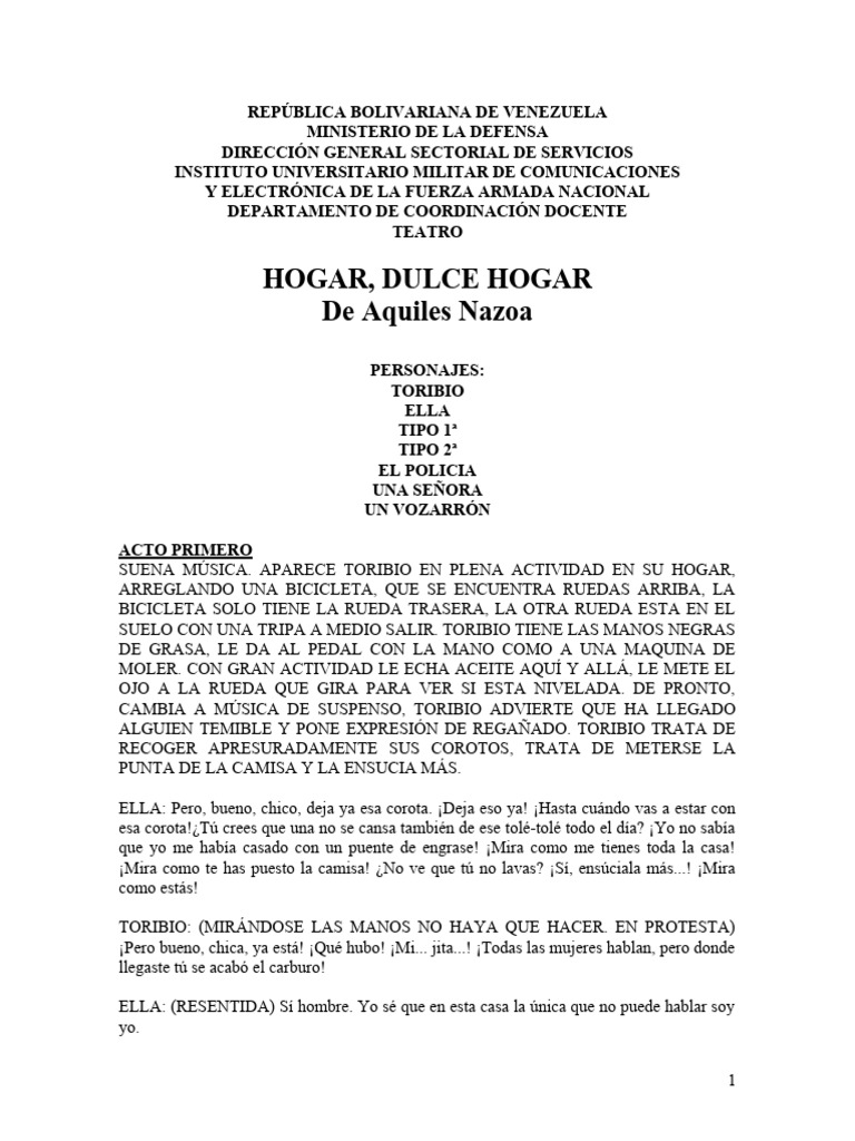 HOGAR, DULCE HOGAR | PDF