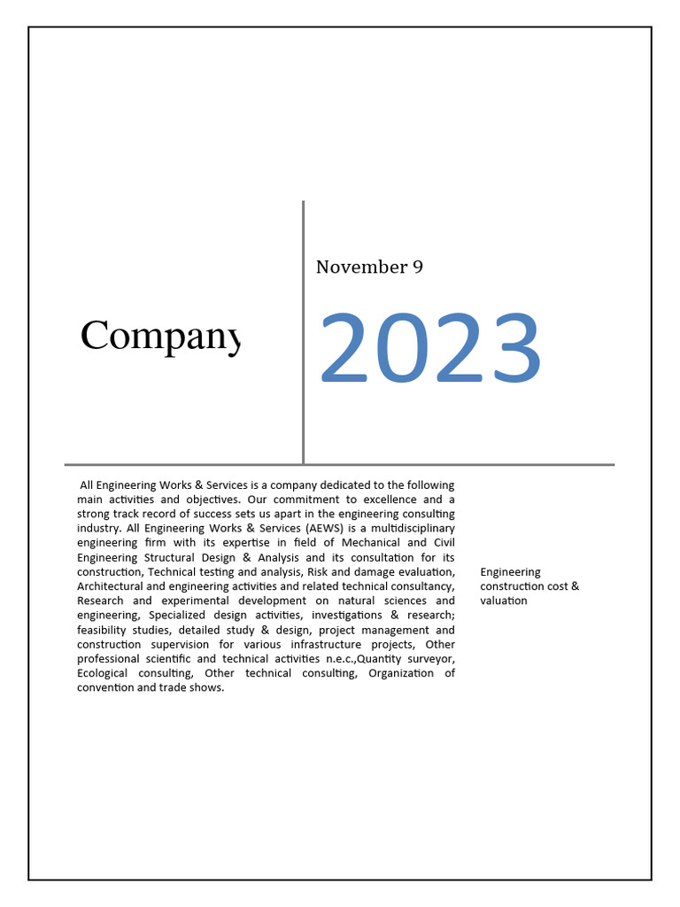 Engineering Consulting Services Overview | PDF