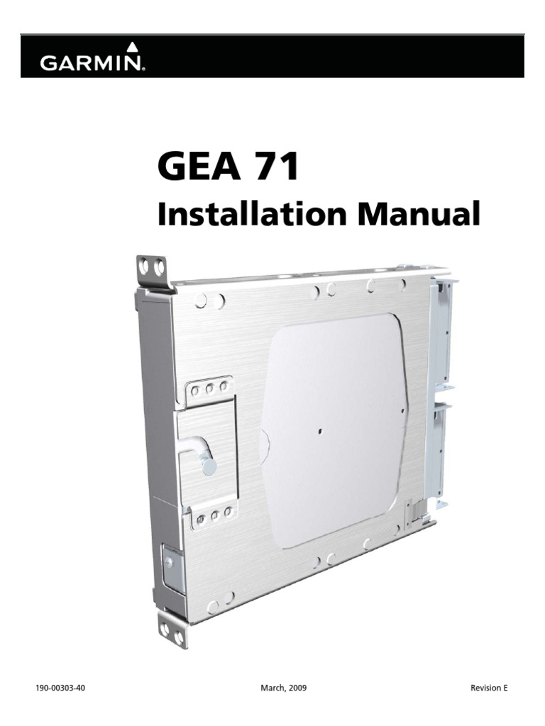 GEA71 InstallationManual | PDF | Electrical Connector | Electrical Wiring