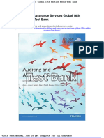 Auditing and Assurance Services Global 16th Edition Arens Test Bank