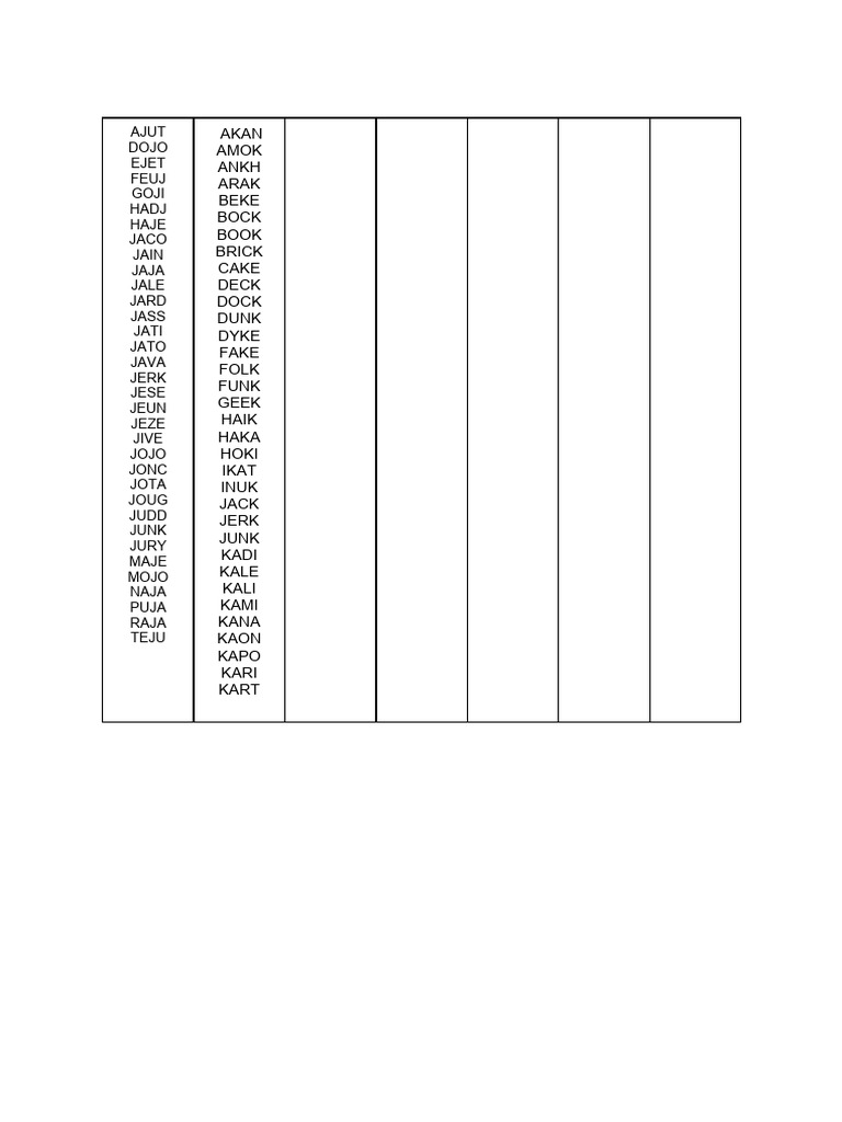 MOTS de 4 Lettres PDF