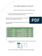 Cómo Hacer Tablas Dinámicas en Excel