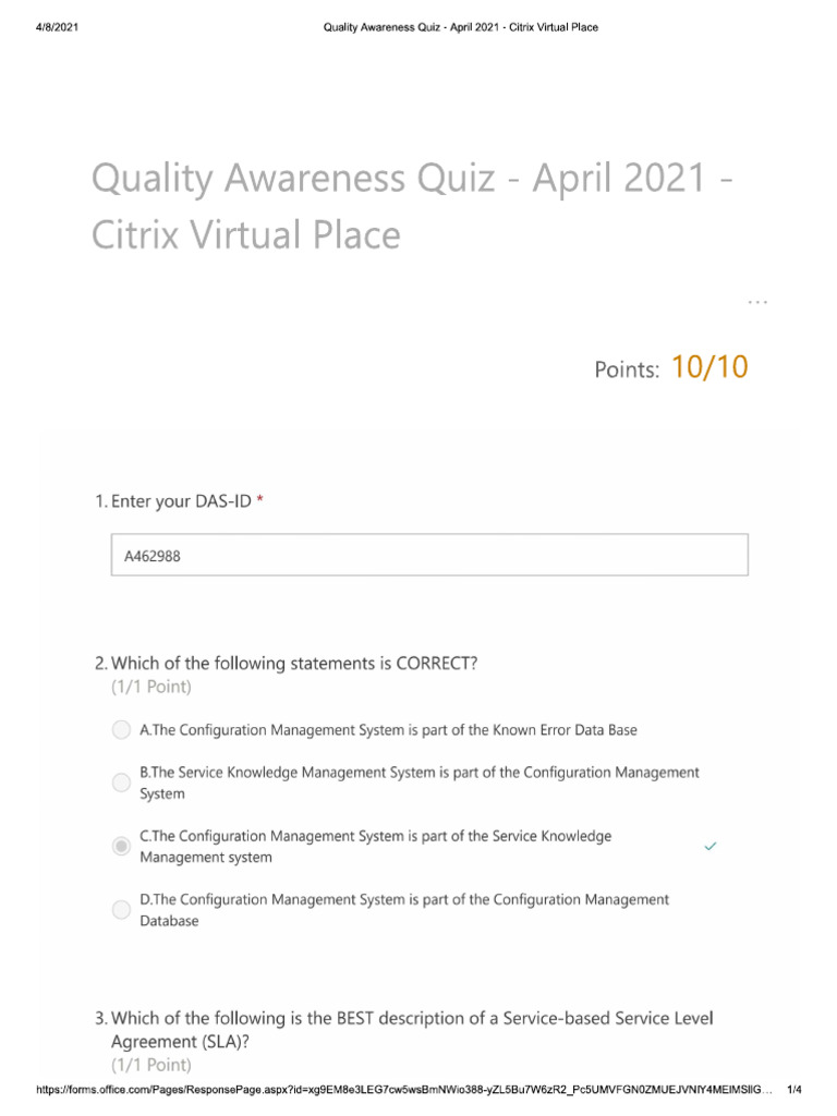April Quiz | PDF