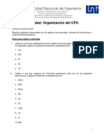 Universidad Nacional de Ingeniería: Actividad: Organización Del CPU