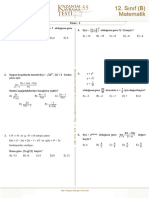 Sınıf (B) Matematik: Türev - 3