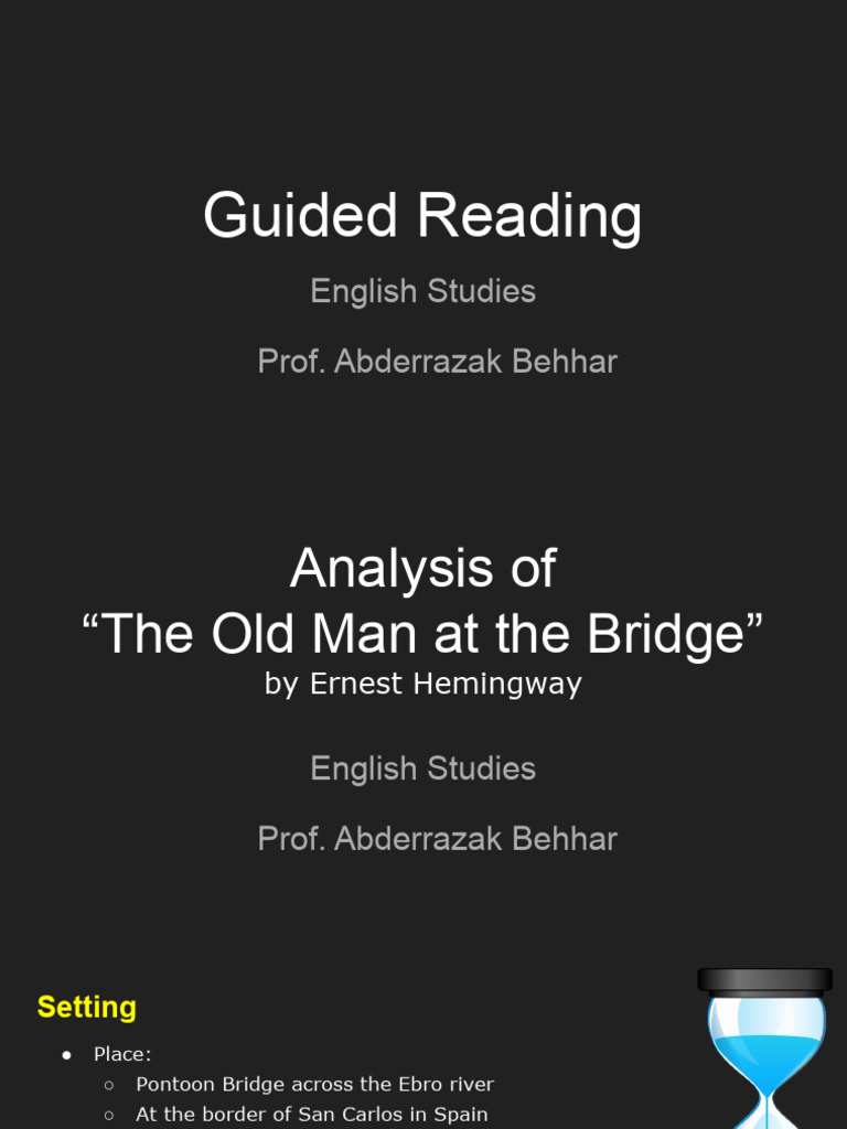 Analysis of "The Old Man at The Bridge" PDF