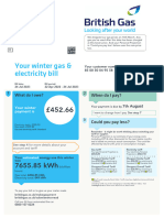 Your Winter Gas and Electricity Bill
