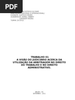 Uso Da Arbitragem No Direito Trabalho e Administrativo