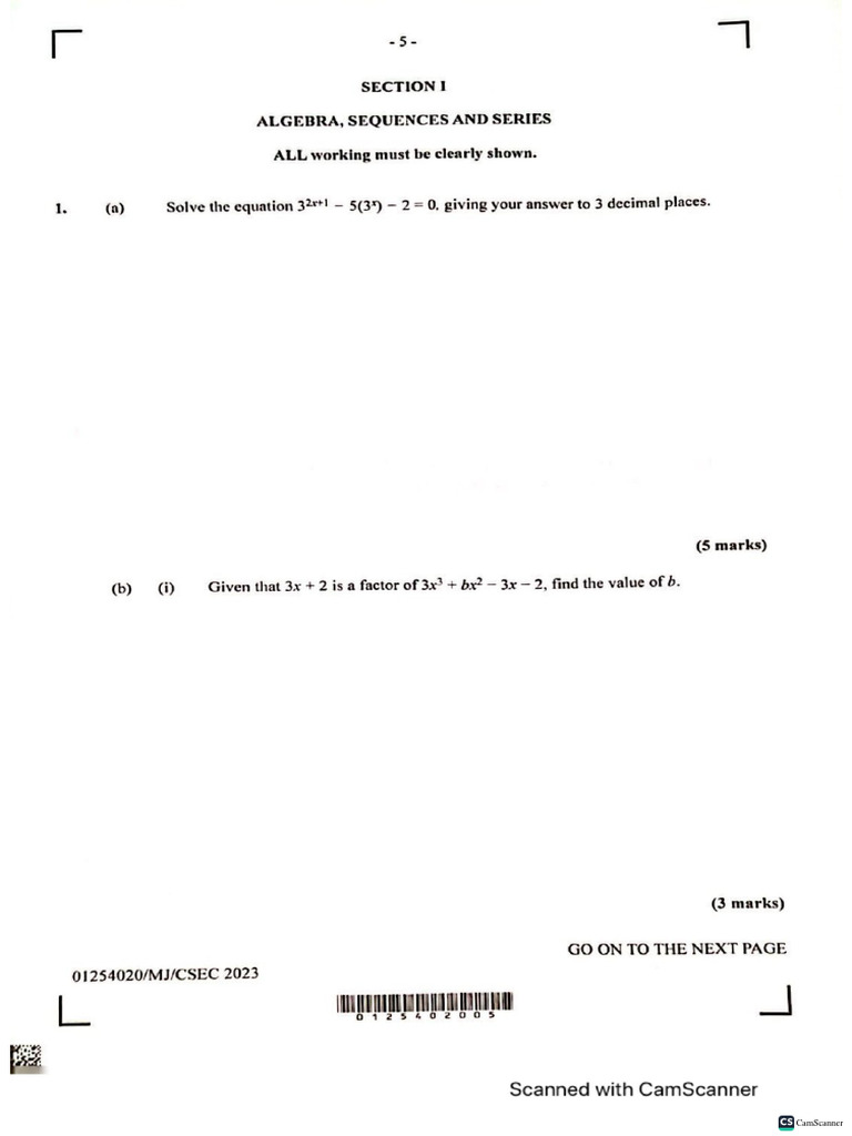 CSEC Add Math June 2023 P2 | PDF