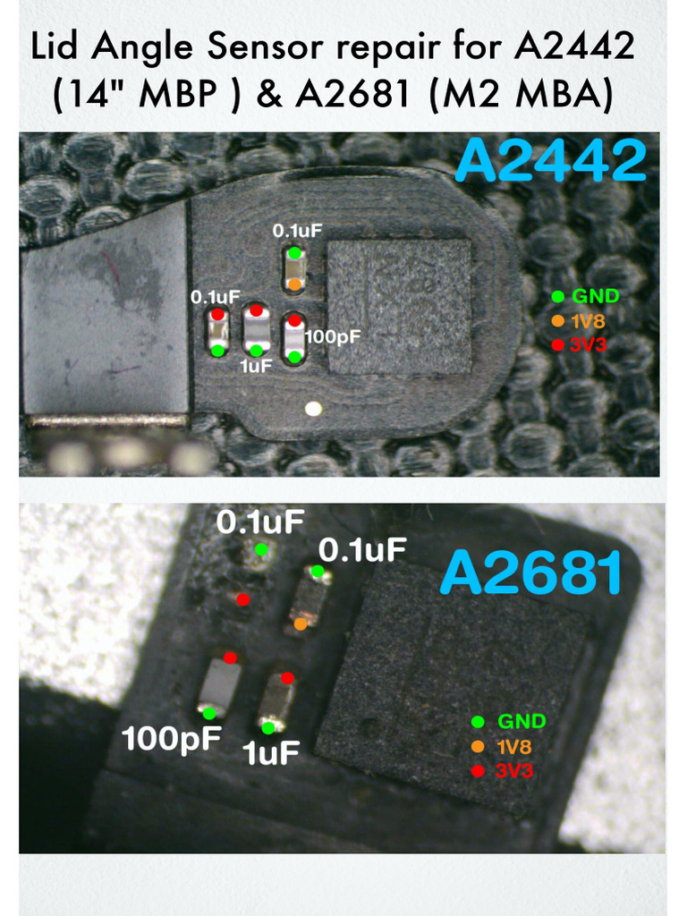 Lid Angle Sensor Repair For A2442 (14" MBP) & A2681 (M2 MBA) PDF