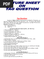 Tag Question Lecture Sheet