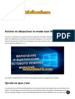 Activer Et Désactiver Le Mode Test Windows: Teknikmark