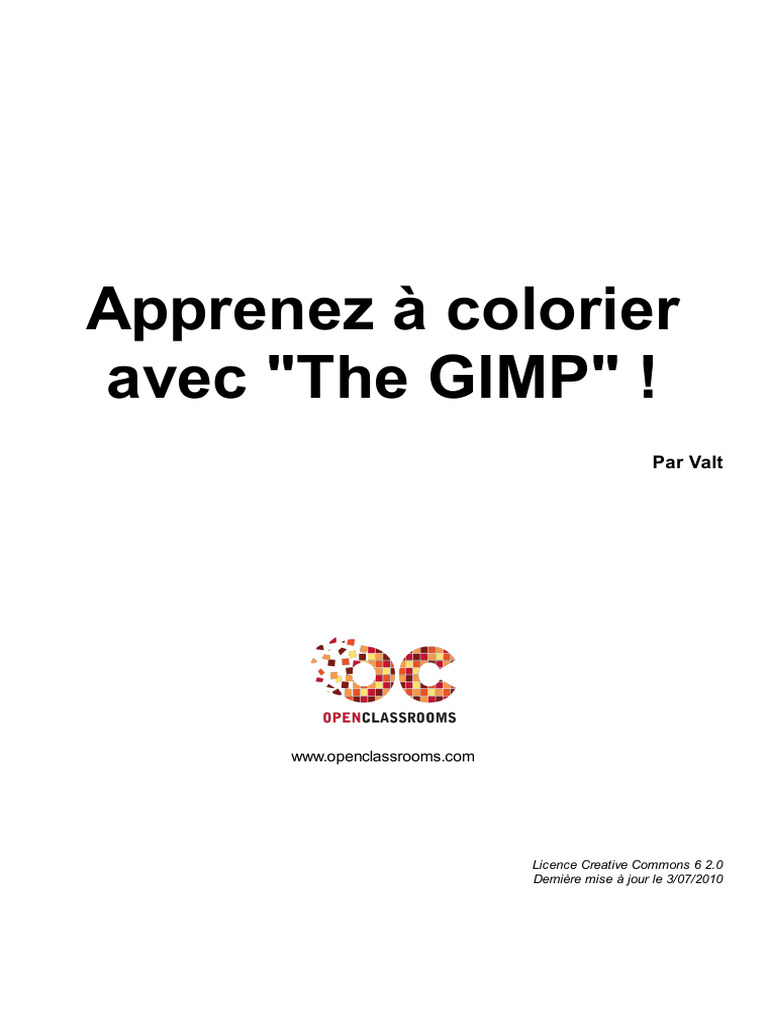 Apprenez a colorier avec the gimp pdf