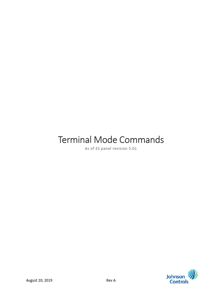 Terminal Mode Command Guide | PDF