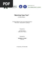 Matching Type Test | PDF | Knowledge | Learning