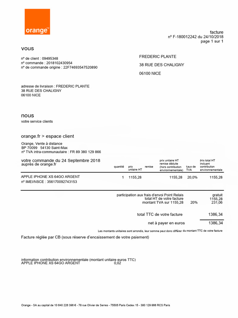 BO TE DE R CEPTION ORANGE intelligence overview